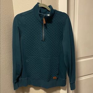 L.L. Bean Women's Teal Quilted Sweater
